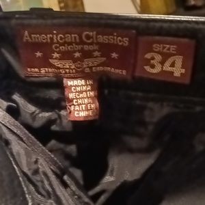 FINAL PRICE American Classics Colcbrook leather black pants w front/back pockets